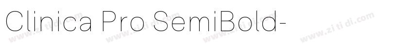 Clinica Pro SemiBold字体转换